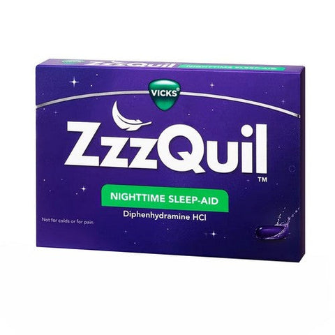 Zzzquil, Vicks Zzzquil Diphenhydramine Hcl Nighttime Sleep Aid Liquicaps, 12 Count Zzzquil