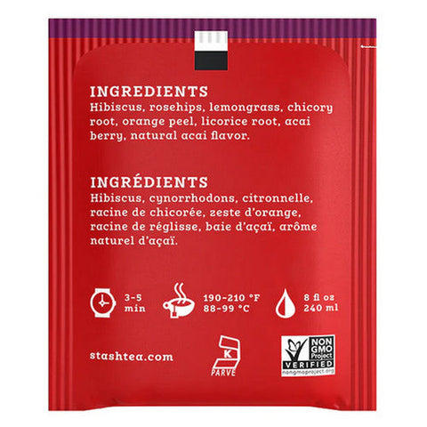 Stash Tea, Acai Berry Tea Caffeine Free, 18 Bags Stash Tea