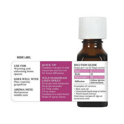 Aura Cacia, Wild Marjoram Essential Oil, 0.5 Oz Aura Cacia