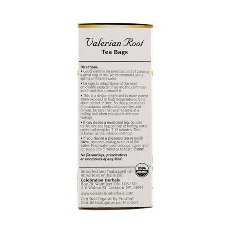 Celebration Herbals, Organic Valerian Root Tea, 24 Bags Celebration Herbals