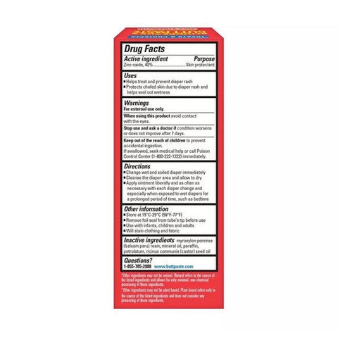 Boudreaux, Butt Paste Zinc Oxide 40% Diaper Rash Ointment Max Strength, 2 Oz Boudreaux