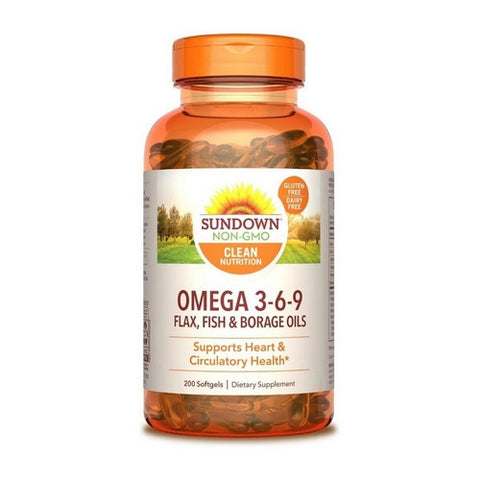 Triple Omega 3-6-9 200 Softgels by Sundown Naturals