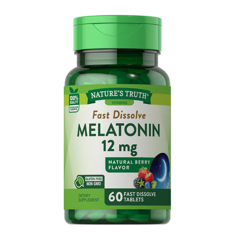 Melatonin Fast Dissolve Natural Berry Flavor 60 Tabs by Nature's Truth