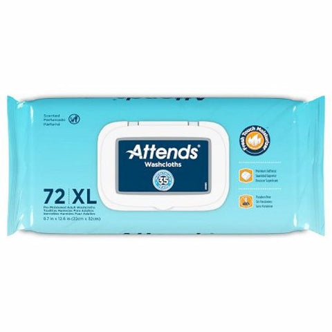 Personal Wipe Attends  Soft Pack Aloe / Vitamin E Scented 72 Count Case of 864 by Attends