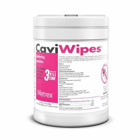 Metrex Research, Surface Disinfectant CaviWipes Alcohol Based Wipe NonSterile Canister Disposable Alcohol S, Count of 12 Metrex Research