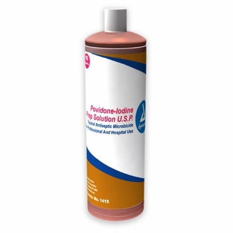 Dynarex, Prep Solution Dynarex 16 oz. Bottle 10% Strength Povidone-Iodine, 16 Oz Dynarex