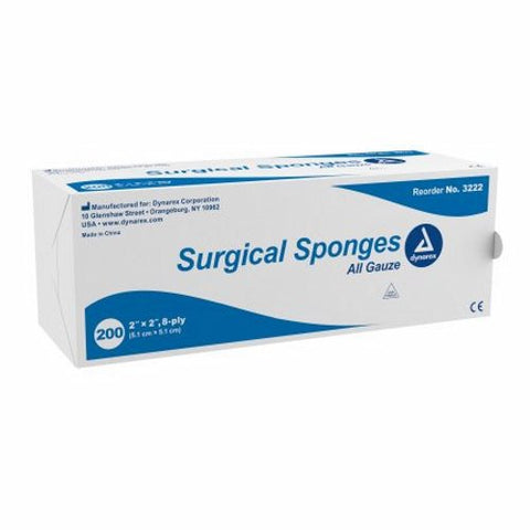 Dynarex, Gauze Sponge 2 X 2 Inch 8-Ply NonSterile 3222, Box Of 1 Dynarex