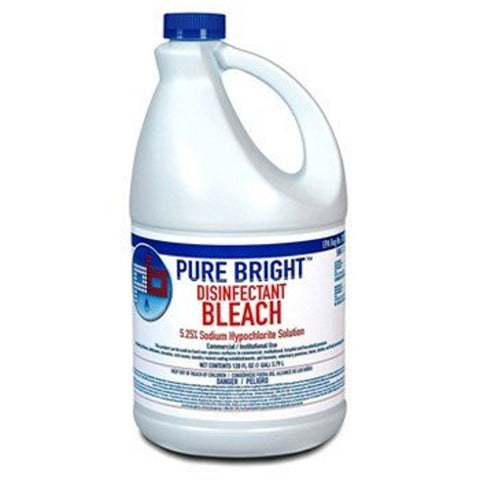 Bleach Pure Bright  Germicidal Liquid 1 gal. NonSterile Jug Chlorine Scent Case of 6 by Lagasse