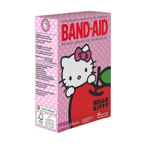 Band-Aid, Adhesive Bandages Assorted Sizes Hello Kitty, Box Of 20 Band-Aid