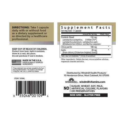 Windmill Health, Acidophilus with Pectin, 100 Caps Windmill Health