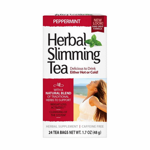 21st Century, Herbal Slimming Tea Peppermint, Peppermint 24 Bags 21st Century