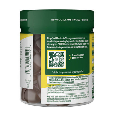 MegaFood, Melatonin Berry Good Sleep, Berry, 54 Gummies