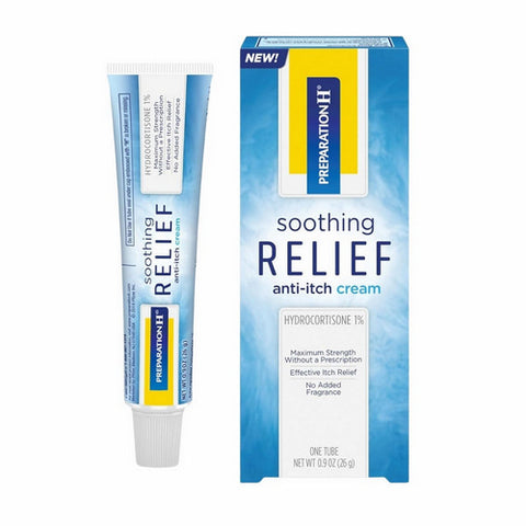 Preparation H, Hydrocortisone 1% Soothing Relief Anti-Itch Cream, 0.9 Oz Preparation H
