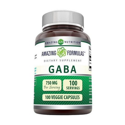 Amazing Nutrition, Amazing Formulas Gaba, 750 Mg, 100 Veg Caps Amazing Nutrition