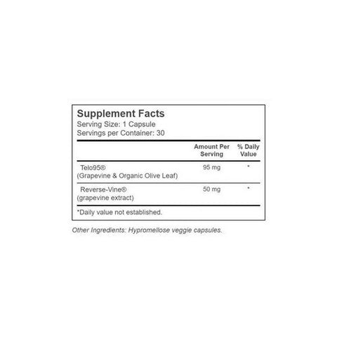 Longevity by Nature, By Nature Telos95 Telomere Health Support, 30 Caps Longevity by Nature