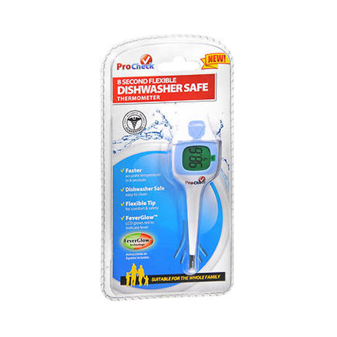 Pro Check, 8 Second Flexible Dishwasher Safe Thermometer, 1 Count Pro Check