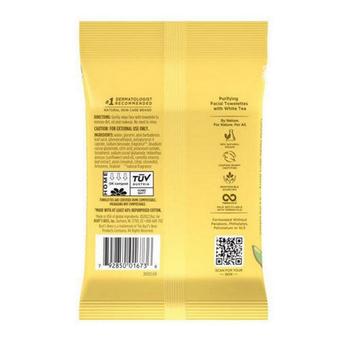 Burts Bees, Facial Cleansing Towelettes with White Tea Extract, 10 Count Burts Bees