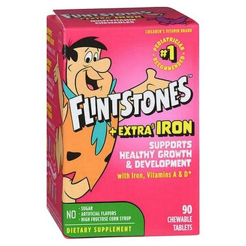 Plus Extra Iron Children'S Multivitamin Chewable 90 Tabs by Flintstones