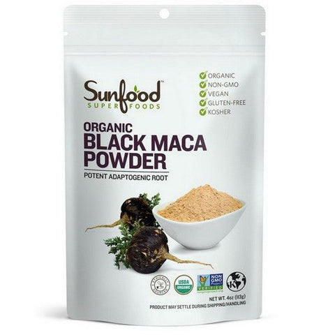 Sunfood Superfoods, Organic Black Maca Powder, 4 Oz Sunfood Superfoods