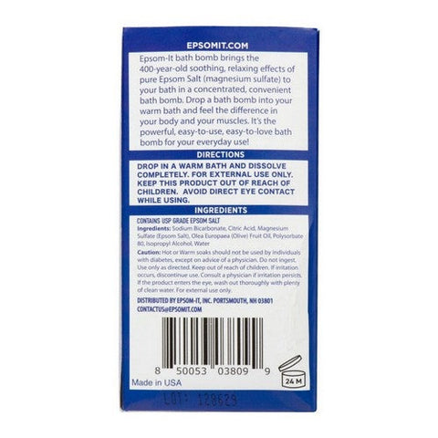 Epsom It, Epsom Salt Bath Bomb, 2 Count (Case Of 6) Epsom It