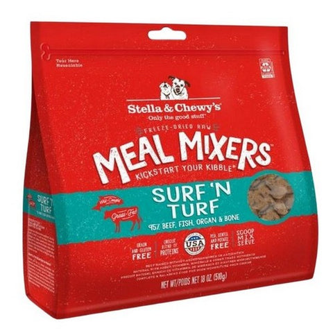 Stella & Chewy's, Freeze Dried Raw Surf & Turf Meal Mixer Dog Food Topper for Small & Large Breeds Protein Rich, 18 Oz Stella & Chewy's