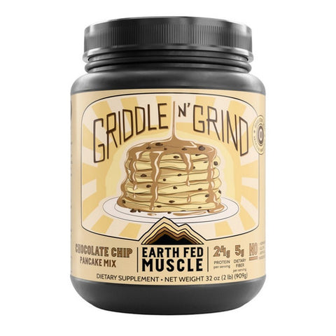 Earth Fed Muscle, Grind Chocolate Chip Pancake and Waffle Mix, 2 Lbs Earth Fed Muscle