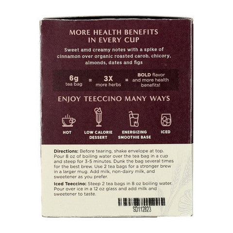 Teeccino, Snickerdoodle Chicory Herbal Tea, 10 Bags Teeccino