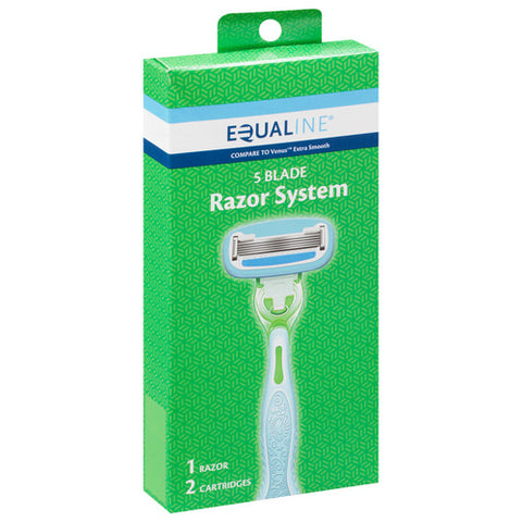 5 Blade Razor System 2 Count (Case Of 4) by Equaline