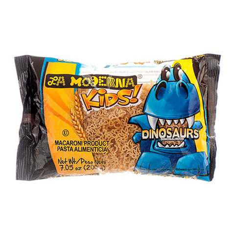 Kids Dinosaur Pasta Noodles Durum Wheat Protein Fiber Vitamins 7.05 Oz (Case Of 20) by La Moderna
