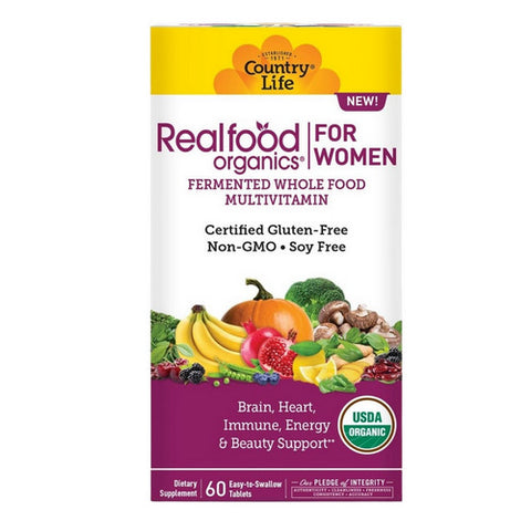 Organic Real Food Multivitamin For Women 60 Tablets by Country Life