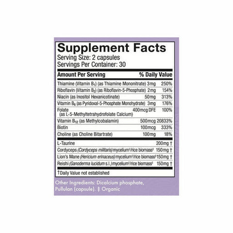 Host Defense, Mycobenefits Focus, 60 Capsules Host Defense