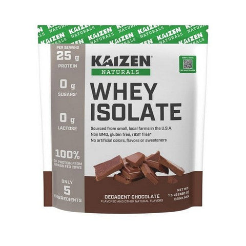 Kaizen Naturals, Whey Isolate Decadent Chocolate, 1.5 Lbs Kaizen Naturals