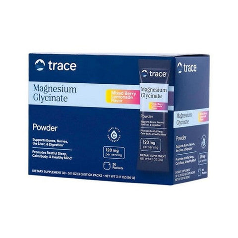 Trace Minerals, Magnesium Glycinate Stick Pack, 120 Mg, 30 Count Trace Minerals