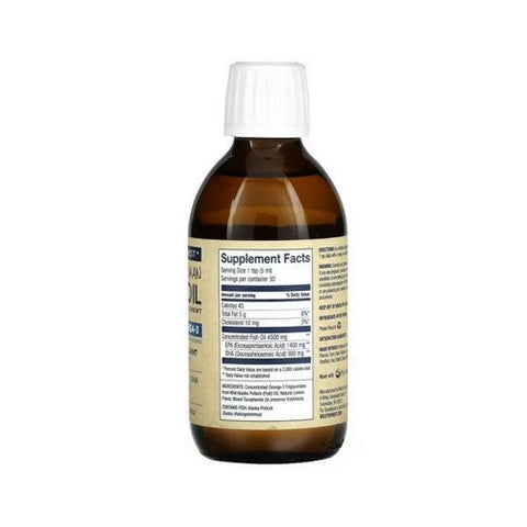 Wiley's Finest, Wild Alaskan Fish Oil Peak Omega-3 Liquid Natural Lemon, 8.45 Oz
