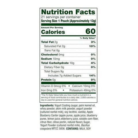 Prilosec Otc, Probiotic Yogurt Coated Fruit Bites Apple Blueberry, 21 Count