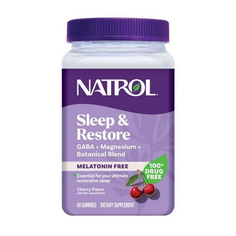Natrol, Sleep And Restore Gummies With Melatonin Cherry, 60 Count Natrol