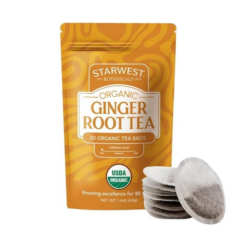 Organic Ginger Root Tea Bags 20 Count by Starwest Botanicals