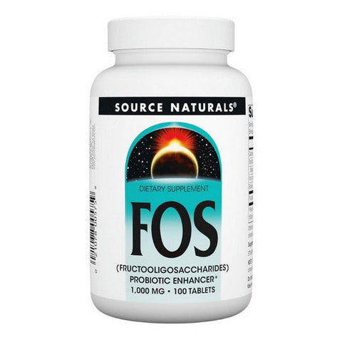 Source Naturals, FOS (Fructooligosaccharides), 1000 MG, 100 Tabs Source Naturals