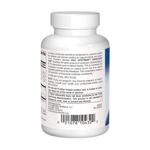Planetary Herbals, Full Spectrum Cordyceps 450, 60 Tabs Planetary Herbals