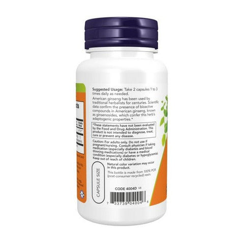 Now Foods, American Ginseng, 500 mg, 100 Caps Now Foods