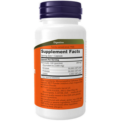 Now Foods, Pancreatine, 200 mg, 100 Caps Now Foods