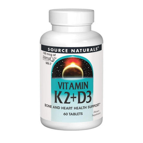 Source Naturals, Vitamin K2 Plus D3, 1000 Mcg, 60 Tabs Source Naturals