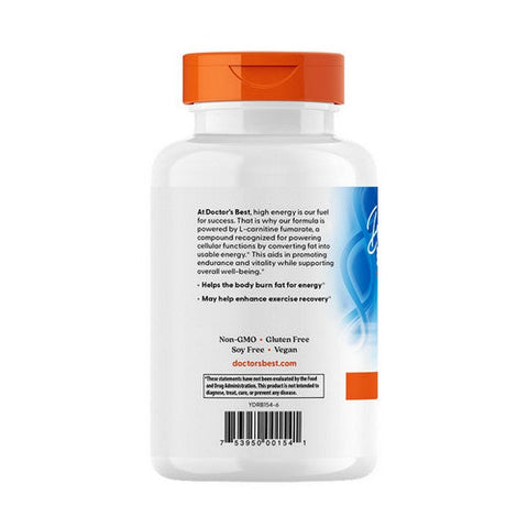 Doctors Best, L-Carnitine Fumarate With Biosint Carnitines, 855 mg, 180 Veggie Caps Doctors Best