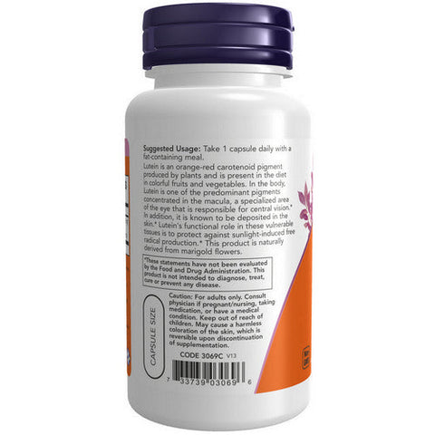 Now Foods, Lutein Double Strength, 20 Mg, 90 Veg Caps Now Foods