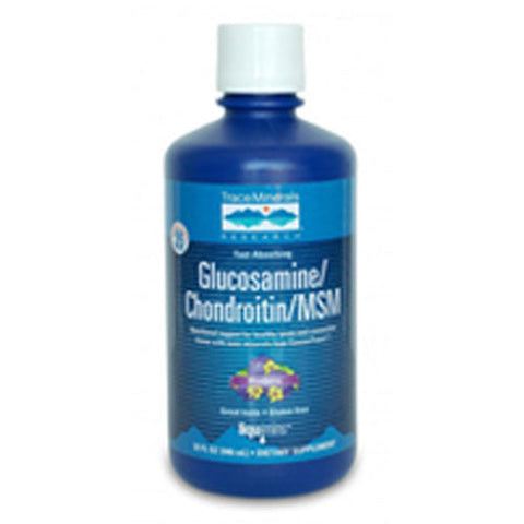 Trace Minerals, Glucosamine/Chondroitin/Msm Blueberry, 16 oz