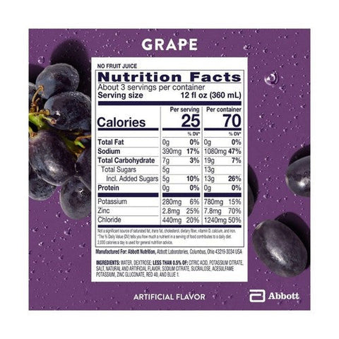 Pedialyte, Electrolyte Solution Grape, 33.8 Oz