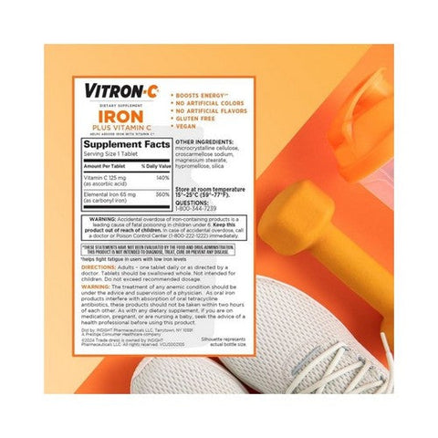 Vitron-C, Iron With Vitamin C Immune Support, 60 Count Vitron-C